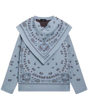 Alanui Bandana Jacquard Trui - Blauw