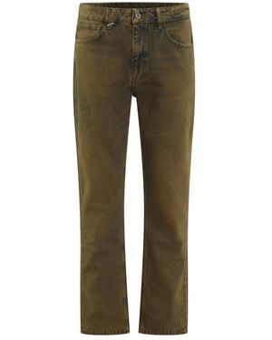 flâneur Gerades Jeans Für Herren - Grün