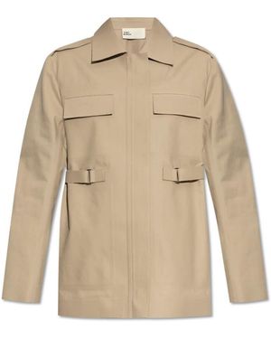 Tory Burch Jacke Mit Taillengürtel - Natur