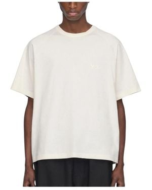 adidas Y-3 Boxy Short Sleeve Tee - Wit