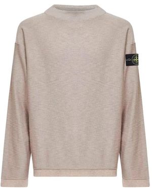 Stone Island Round-Neck Strickwaren - Grau