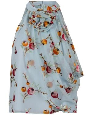 Sea Sleeveless Tops - Blue