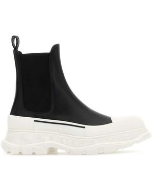McQueen Schoenen ,Zwart ,Leer Slick Chelsea Boot
