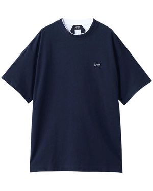 N°21 Tops ,Blauw ,Katoen T-Shirt