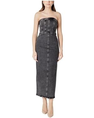 Ichi Midi Dresses - Black