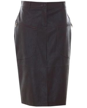 Liu Jo Rokken ,Bruin ,Leer Wf 6209 E1157 Midi Rok - Grijs