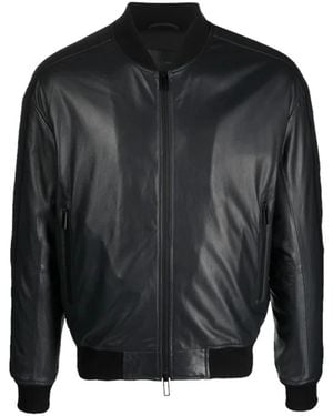 Emporio Armani Leather Jackets - Black