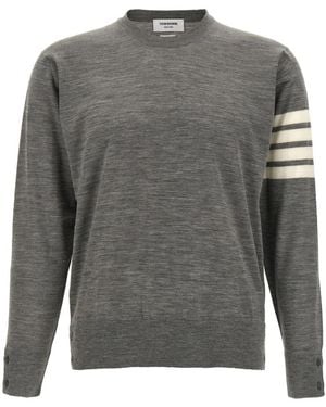 Thom Browne Round-Neck Knitwear - Gris