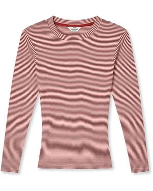 Mads Nørgaard Gestreepte Wijnblouse - Roze