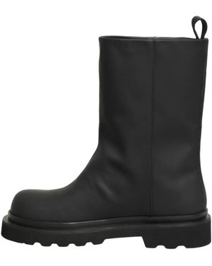 Dolce & Gabbana Schoenen ,Zwart ,Leer Mid Calf Laarzen