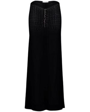 Rabanne Rokken ,Zwart ,Spandex Studded High-Waisted Rok