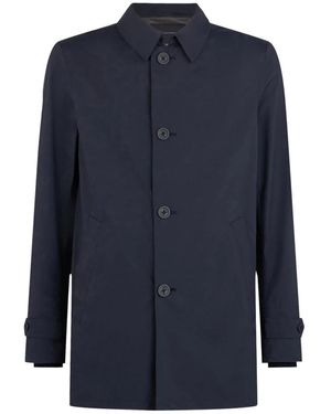 Herno Single-Breasted Coats - Blue