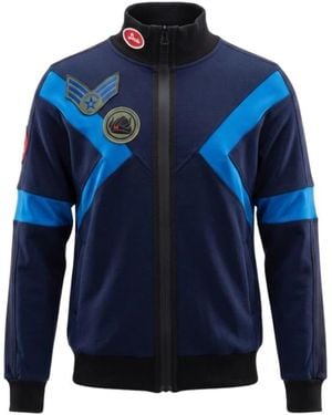MR & MRS Fitness ,Blauw ,Sweatshirt Met Rits