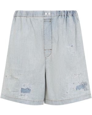 Acne Studios Korte Broeken ,Blauw ,Katoen Be 0215 Bermudas
