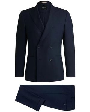 BOSS Double Breasted Suits - Blue