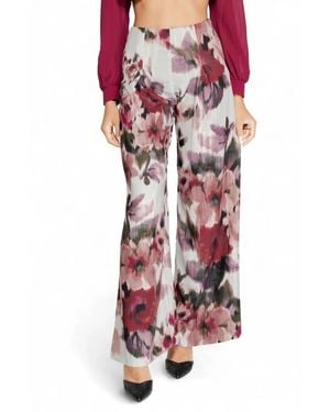Rinascimento Floral Zip Broek - Rood
