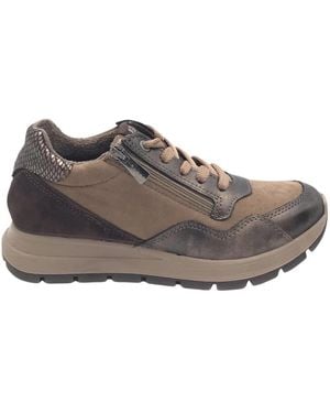 Igi&co Schoenen ,Bruin ,Leer Ermione Sneakers - Grijs