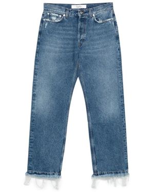 Séfr Jeans ,Blauw ,Katoen Frayed Cut Jeans
