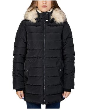 ONLY Zwarte Hoodie Jas Voor Vrouwen