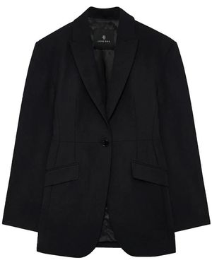 Anine Bing Jassen ,Zwart ,Wol Elga Blazer