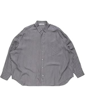 Acne Studios Overhemden ,Grijs ,Satijn Gestreepte Button-Up Shirt