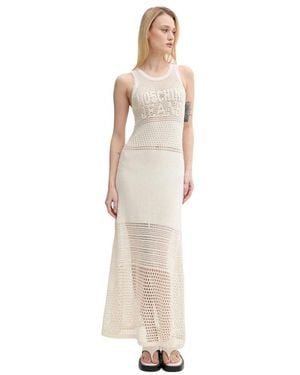 Moschino Gerades Maxikleid - Natur