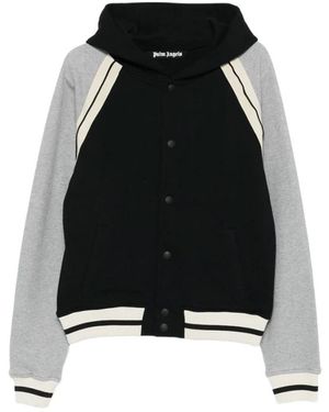 Palm Angels Gebogene Logo-Trainingsjacke - Schwarz