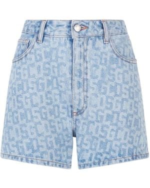 Gcds Denim Shorts - Blue