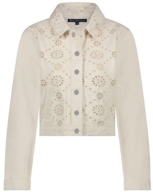 Red Button Denimjacke Mit Stickerei - Natur