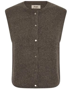 Mos Mosh Mmalmine Thora Breiwerk Vest - Bruin
