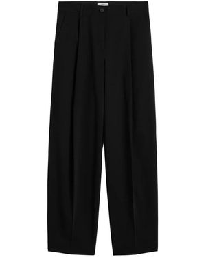 TOTEME Single Pleat Cotton Broeken - Zwart