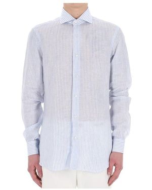 Barba Napoli Casual Shirts - Blue