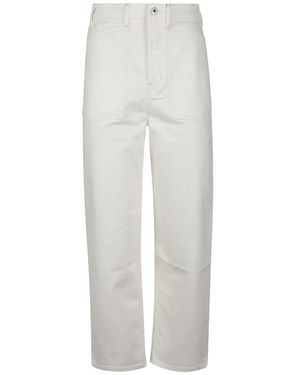 KENZO Gebleichte Karotten Fit Jeans - Weiß