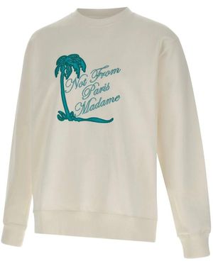Drole de Monsieur Slogan Palmiers Sweatshirt - Wit