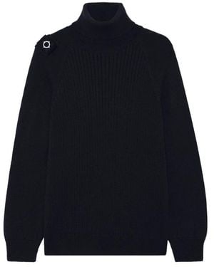 Ma Strum Roll Neck Gebreide Trui - Blauw