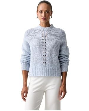 Twinset Rundhals-Pullover Im Relaxed Fit - Blau
