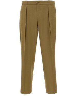 BRIGLIA Straight Trousers - Green