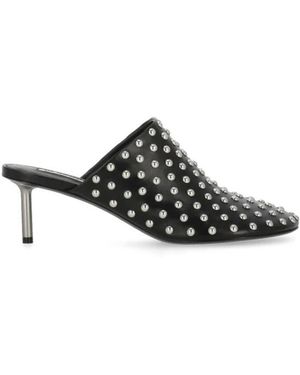 Jil Sander Sandalen Van Leer Met Studs - Zwart