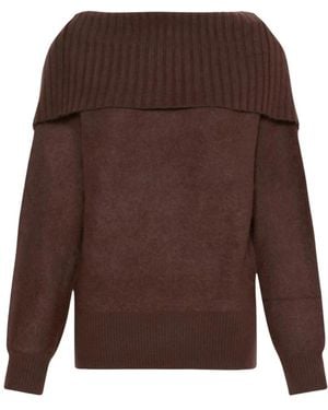 Sportmax Lange Gebreide Trui - Bruin