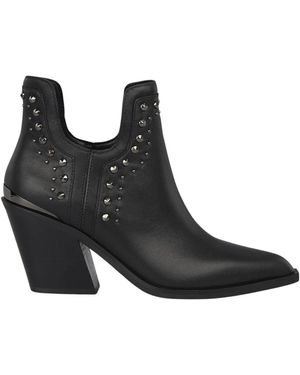 Alma En Pena. Cowboy & Biker Boots - Black