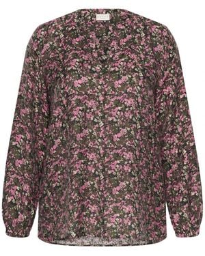 Kaffe Overhemden ,Veelkleurig ,Blouses - Bruin