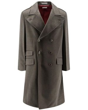 Brunello Cucinelli Double-Breasted Coats - Brown