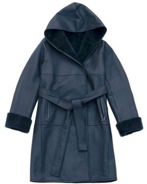 Just things we like Nara lammfell-shearling-jacke - Blau