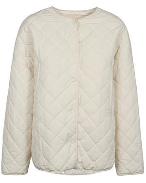 Sandbeige Winter Jackets - White
