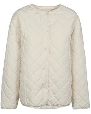 Sandbeige Winter Jackets - White