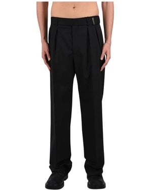 Tagliatore Broeken ,Zwart ,Leer P-Nevil 24 Rechte Broek