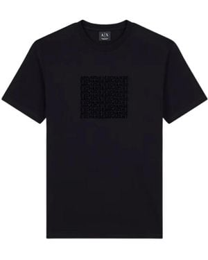 ARMANI EXCHANGE Tops ,Zwart ,Katoen T-Shirt Met Print