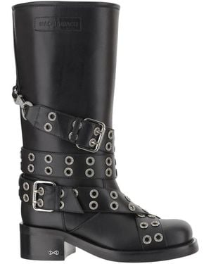 Mach & Mach Heeled Boots - Black