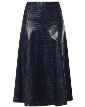 Pinko Leather Skirts - Blue