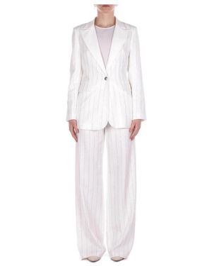 John Richmond Jassen ,Leer Rhinestone Button Blazer - Wit